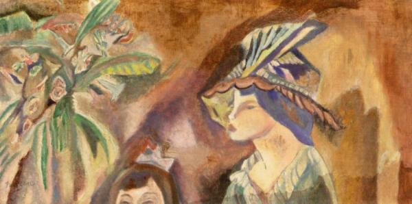 Woman With Hat by Jules Pascin