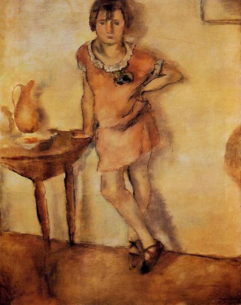 Young Girl In A Dress by Jules Pascin