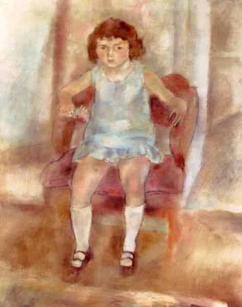 Young Girl Seated by Jules Pascin