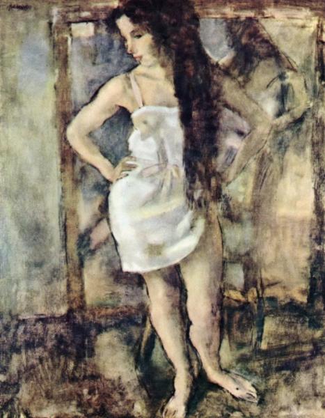 Young Girl Standing by Jules Pascin