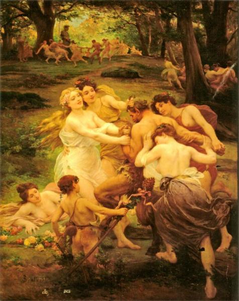 Jules Scalbert Nymphs And Satyr