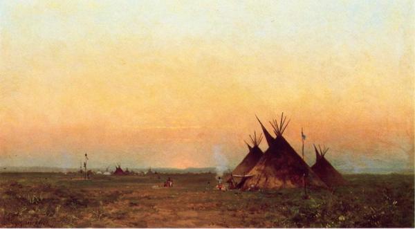 Indian Encampment by Jules Tavernier Oil Painting Reproductions