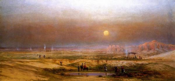 Indian Encampment In The Desert by Jules Tavernier Oil Painting Reproductions