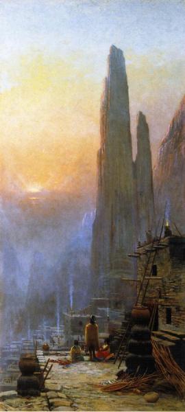 Waiting For Montezuma by Jules Tavernier