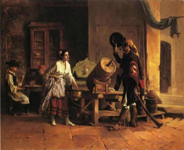 Kitchen In Valencia by Jules Worms