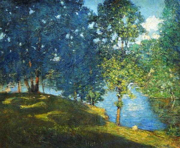 Afternoon By The Pond by Julian Alden Weir