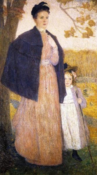 An Autumn Stroll by Julian Alden Weir