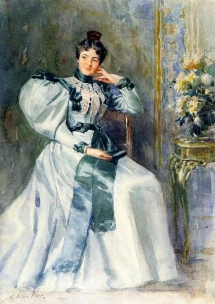 An Old Fashioned Figure by Julian Alden Weir