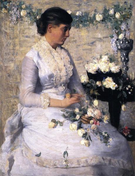 Flora by Julian Alden Weir Oil Painting Reproductions