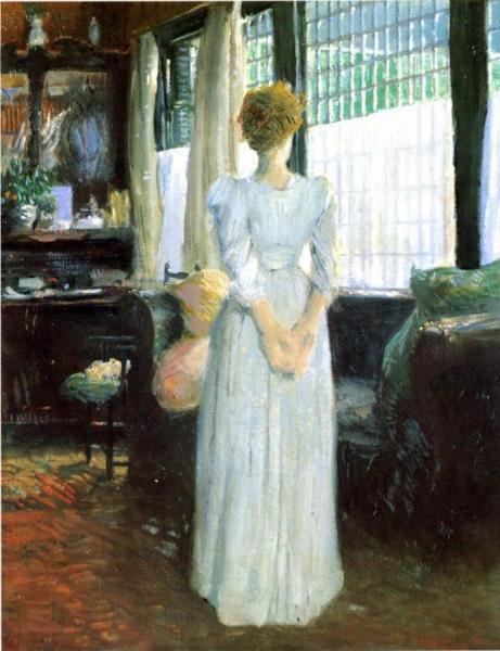 In The Livingroom by Julian Alden Weir