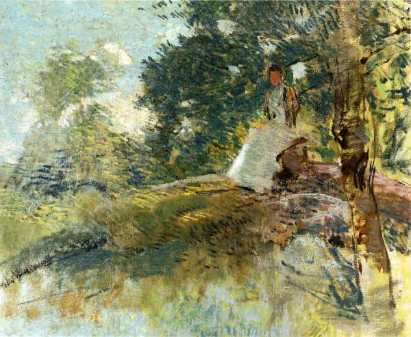 Landscape With Seated Figure by Julian Alden Weir
