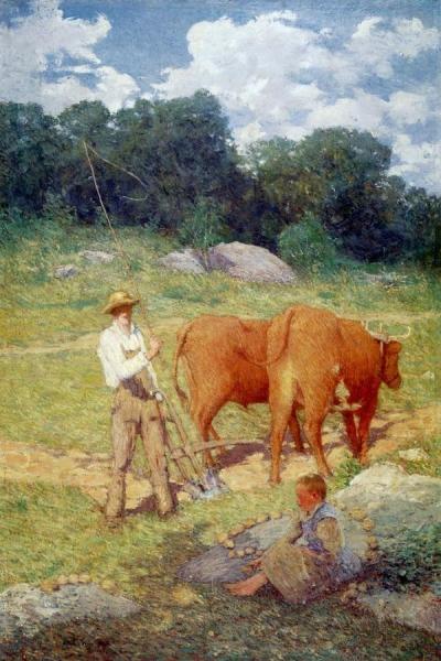 Ploughing For Buckwheat by Julian Alden Weir