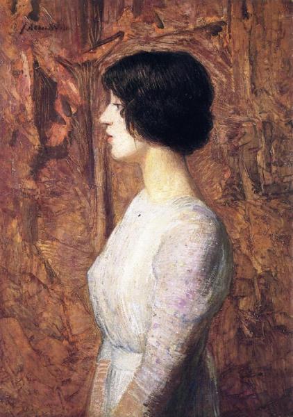 Portrait Of A Young Woman by Julian Alden Weir
