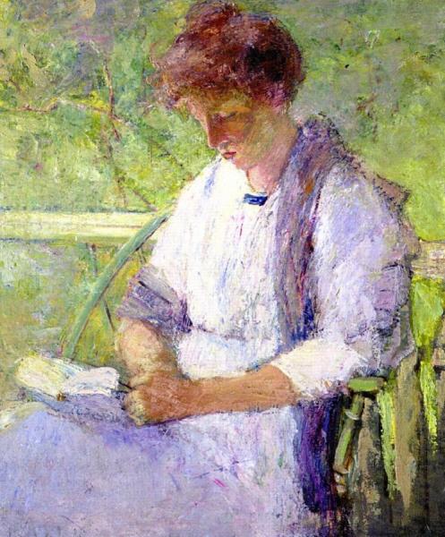 Portrait Of Dorothy (mrs. Mahonri Young) by Julian Alden Weir