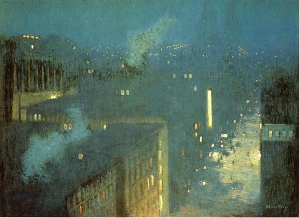 The Bridge: Nocturne by Julian Alden Weir