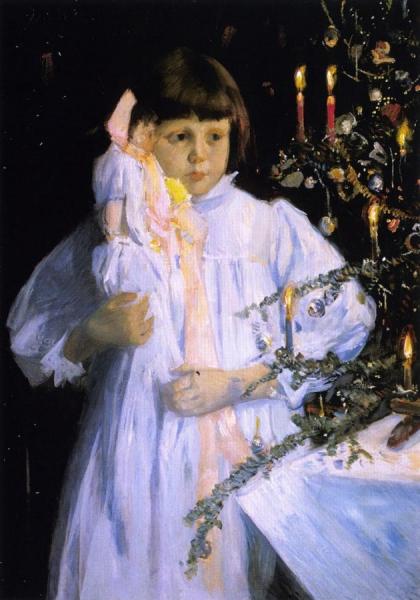 The Christmas Tree by Julian Alden Weir