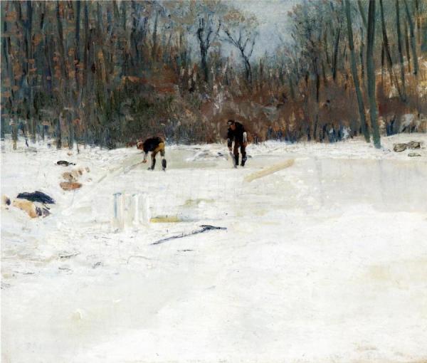 The Ice Cutters by Julian Alden Weir
