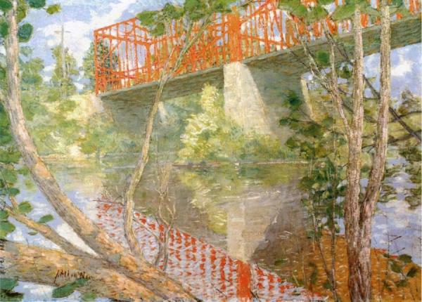 The Red Bridge by Julian Alden Weir