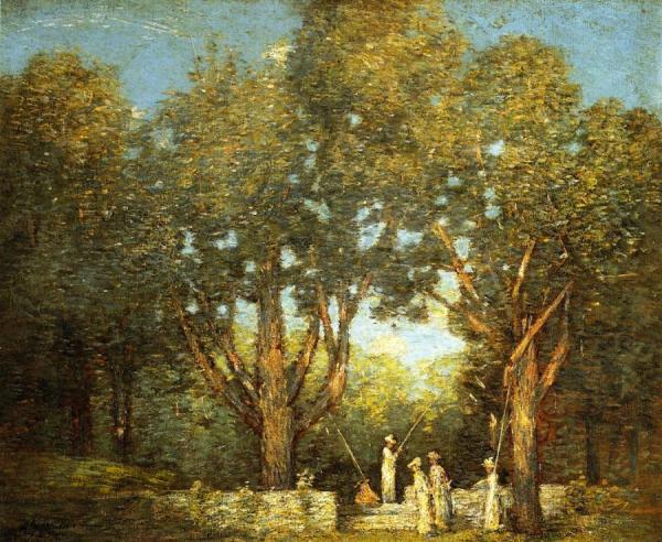 The Return Of The Fishing Party by Julian Alden Weir