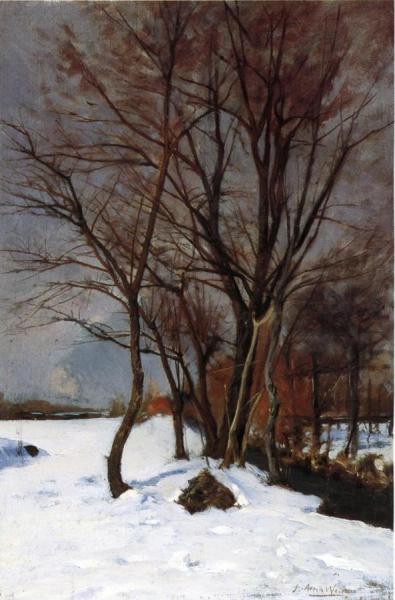 Winter Landscape With Stream by Julian Alden Weir