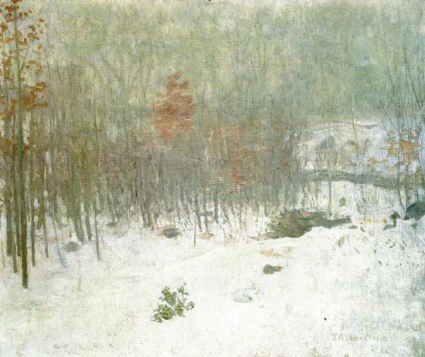 Woods In Snow by Julian Alden Weir