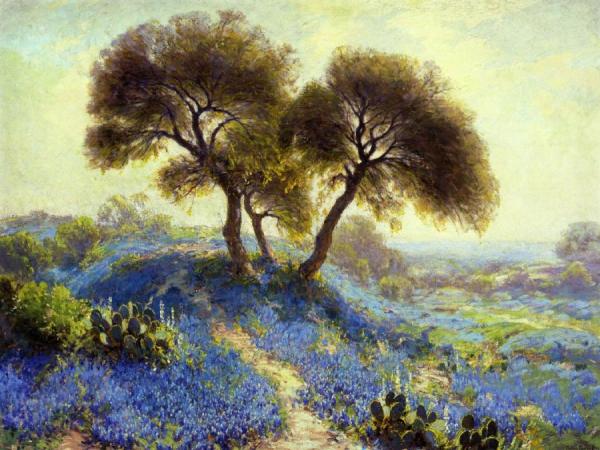 A Spring Morning, Bluebonnets, San Antonio by Julian Onderdonk