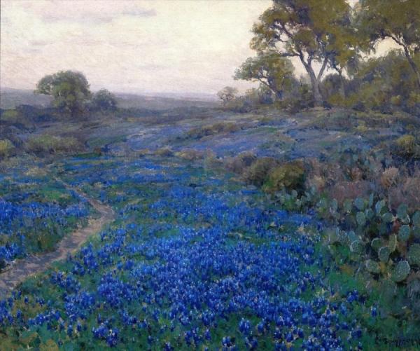 Bluebonnets At Twilight North Of San Antonio by Julian Onderdonk