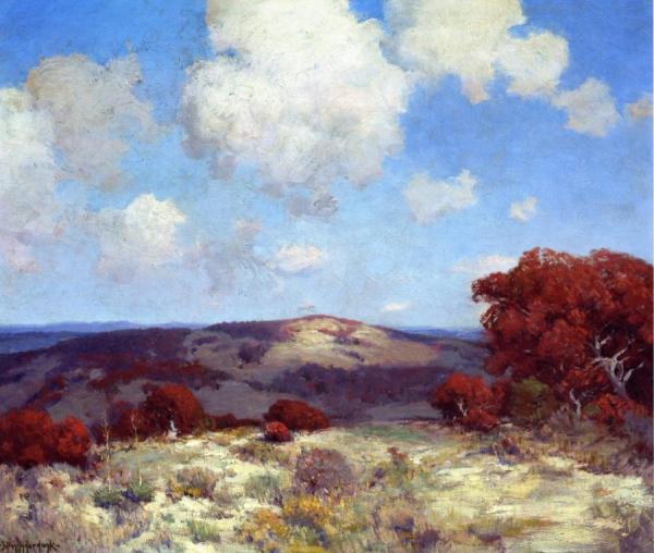 In The Hills Of The Spanish Oaks by Julian Onderdonk Oil Painting Reproductions