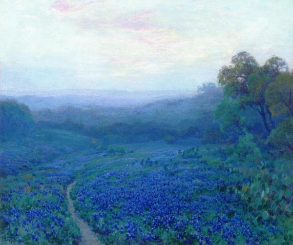 Path Through A Field Of Bluebonnets by Julian Onderdonk