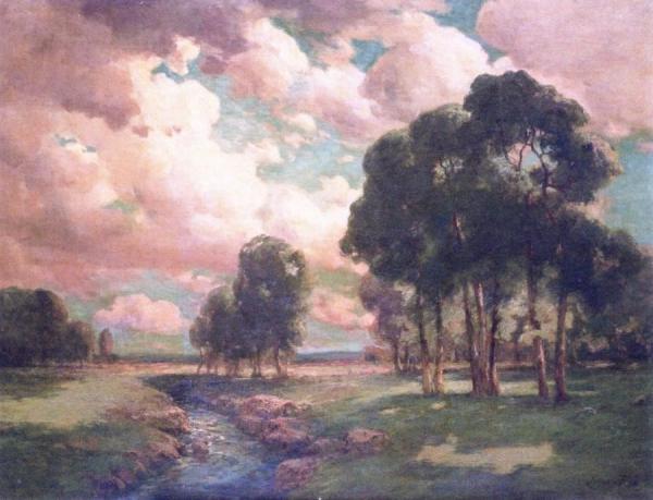 Passing Clouds Over A Meadow by Julian Walbridge Rix