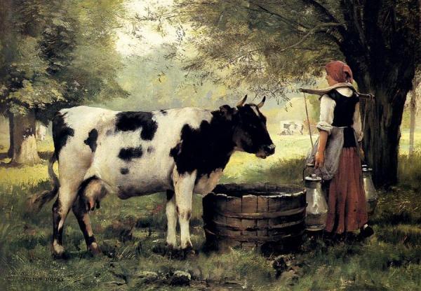 The Milkmaid by Julien Dupre Oil Painting Reproductions