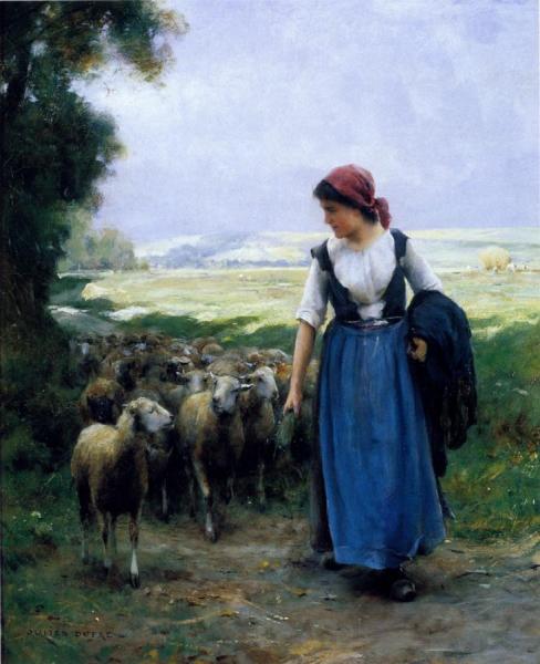 The Young Shepherdess by Julien Dupre Oil Painting Reproductions