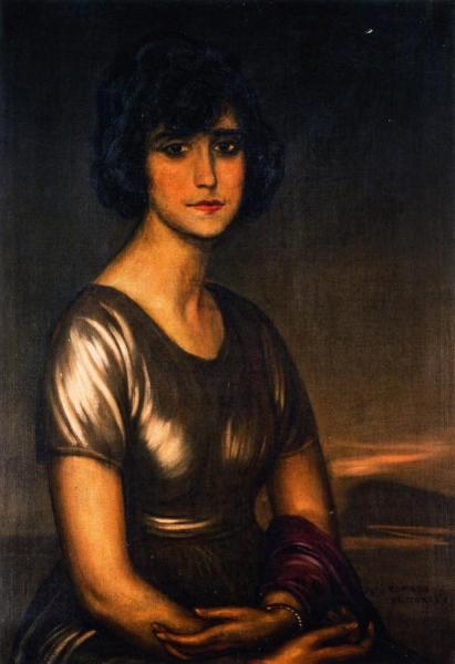 Retrato De Dama Joven by Julio Romero De Torres