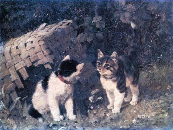 A Visitor To The Shelter by Julius Adam