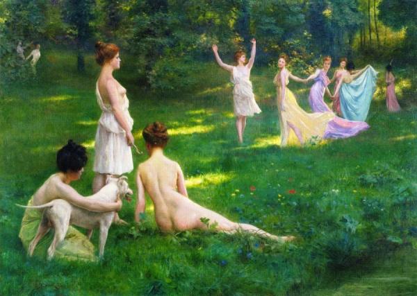 Les Chasseuresses by Julius Leblanc Stewart