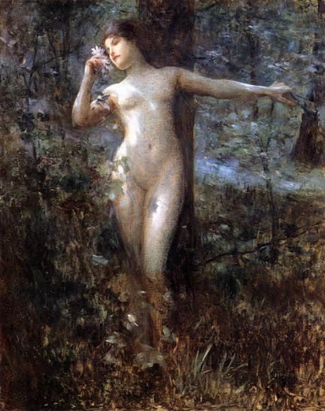 Nude In The Forest by Julius Leblanc Stewart