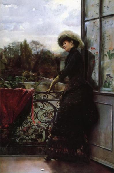 On The Terrace by Julius Leblanc Stewart