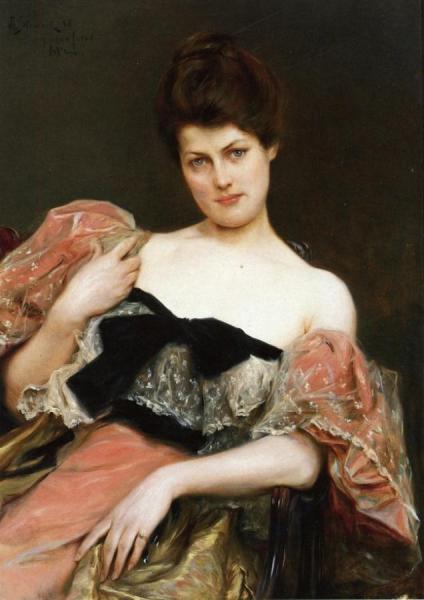 Portrait Of A Lady by Julius Leblanc Stewart