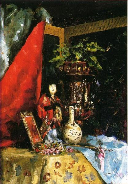 Still Life With Asian Objects by Julius Leblanc Stewart Oil Painting Reproductions