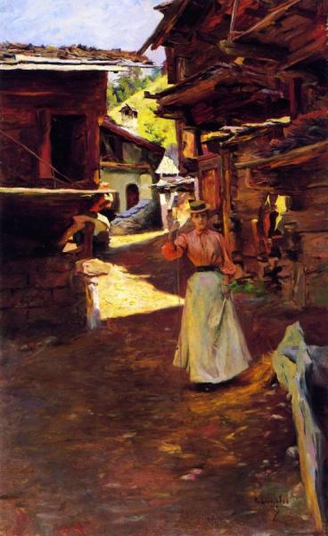 Summer In The Alps by Julius Leblanc Stewart