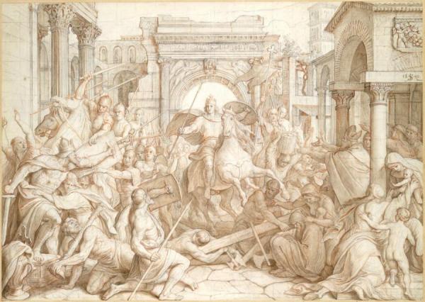 Charles The Great's Entrance Into Pavia by Julius Schnorr Von Carolsfeld