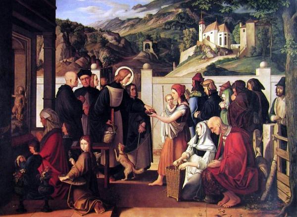 St. Rochus Giving Alms by Julius Schnorr Von Carolsfeld