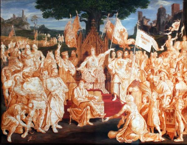 The Establishment Of The Public Peace By Emperor Rudolf Of Habsburg by Julius Schnorr Von Carolsfeld
