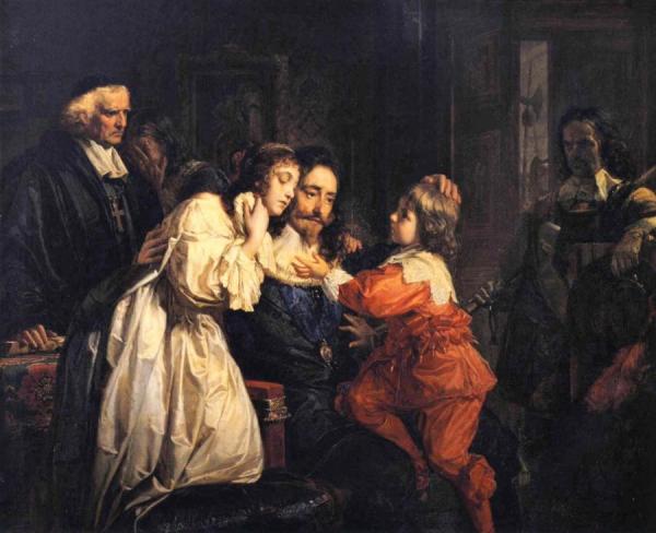 Charles I Says Farewell To His Family by Julius Schrader