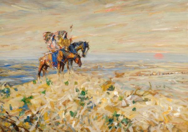 Blackfeet by Julius Seyler Oil Painting Reproductions