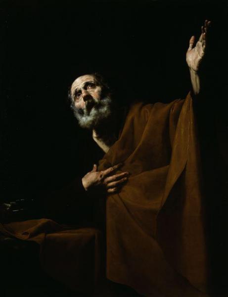 Penitent Saint Peter by Jusepe De Ribera