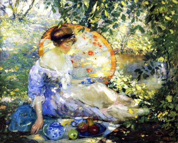 Picnic On The Grass by Karl Albert Buehr