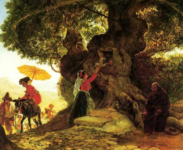By The Bogoroditsky Oak by Karl Brullov