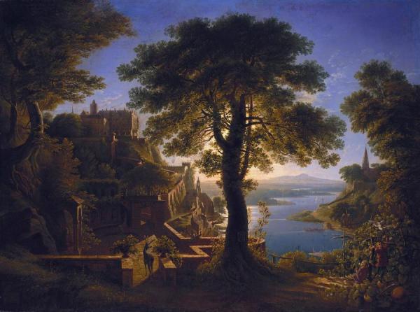 Castle By The River by Karl Friedrich Schinkel