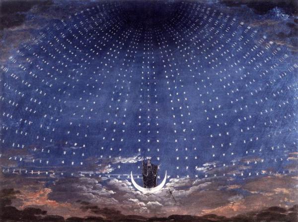 Stage Set For Mozart's Magic Flute by Karl Friedrich Schinkel Oil Painting Reproductions